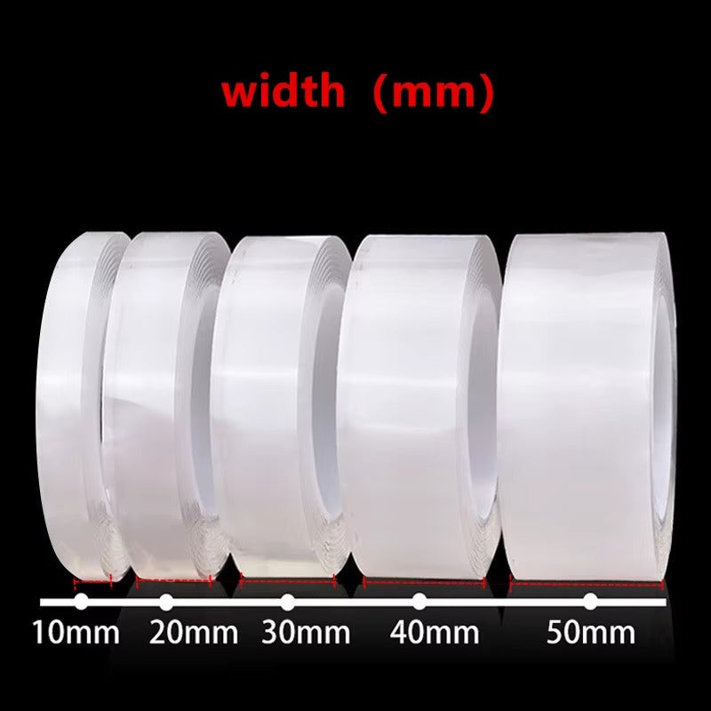 5m/ Width: 10mm Nano Tape Double-Sided Adhesive Tape Traceless Waterproof Tape For Bathroom Kitchen Sink Tap Gel Sticker