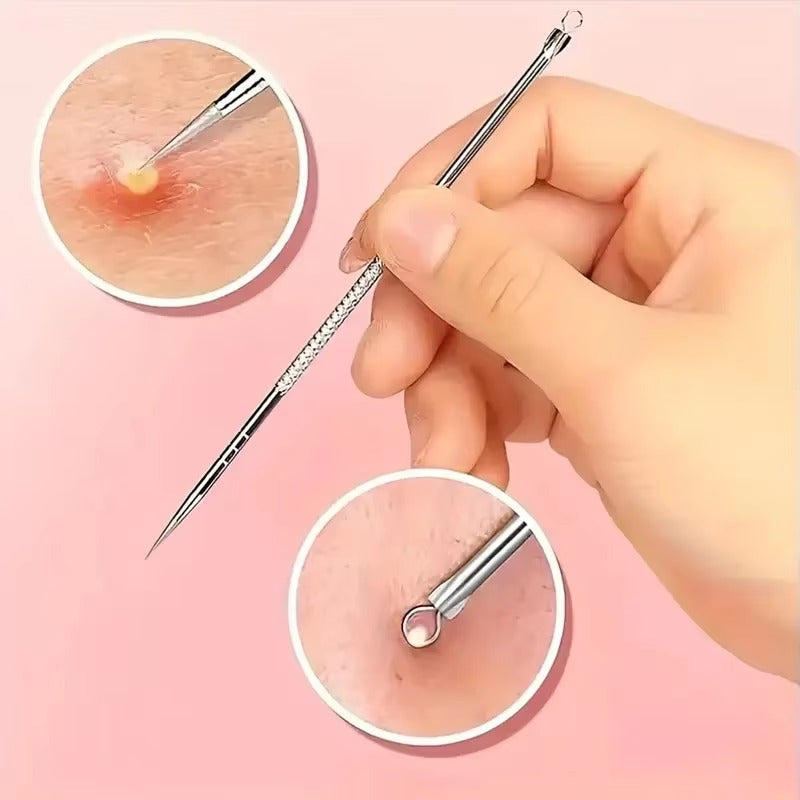 1pc Stainless Steel Blackhead Comedone Acne Blemish Extractor Remover Face Skin Care Pore Cleaner Needles Remove Tools Hot