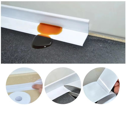 1pc Bathroom Waterproof Wall Stickers Sealing Tapes PVC Adhesive Sealing Strips Sink Edge Tape Kitchen Bathroom Accessories white 3M-2CM