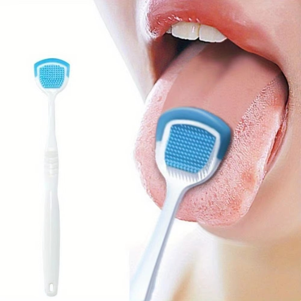 1/pcs Tongue Cleaners Adult Kids Reusable Silicone Tongue Scraper Brush Washable Tongue Cleaning Tool Fresh Breath Oral Hygiene
