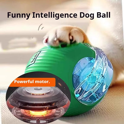 New Dog Interactive Ball Toy,Automatic Rolling Dog Ball Rechargeable,Smart Puppy Interactive Toy,Intelligent Balls Toy for Dogs Green with sound
