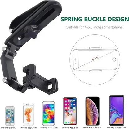 Sun Visor Phone Holder for Car Multifunctional 360° Rotating Sun Visor Cell Phone Holder with IPhone/Samsung/Android