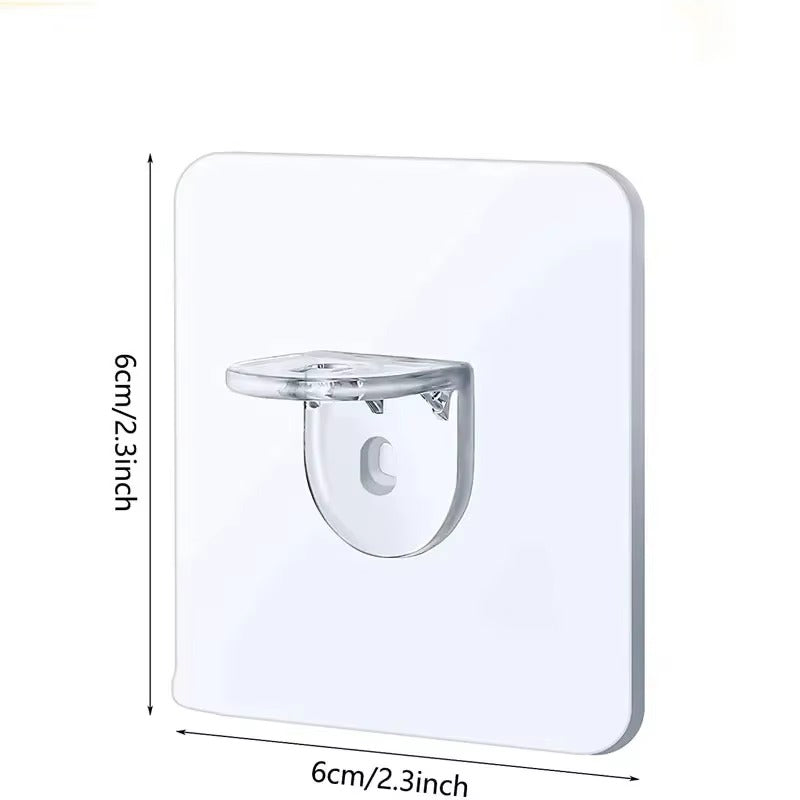 10pcs Wardrobe Divider Brackets Non-Marking Sticky Kitchen Cabinet Divider Brackets Anti-Side Slip Layer Support Brackets