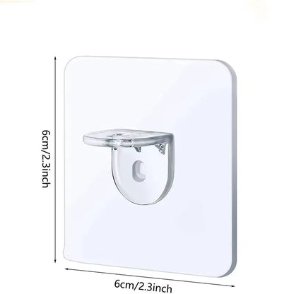 10pcs Wardrobe Divider Brackets Non-Marking Sticky Kitchen Cabinet Divider Brackets Anti-Side Slip Layer Support Brackets