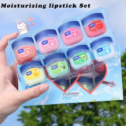 8 PCs Lip Balm Moisturizing Lipstick Base Moisturizer Makeup Natural Plant Anti-Cracking Lip Care Petroleum Jelly Lip Balm