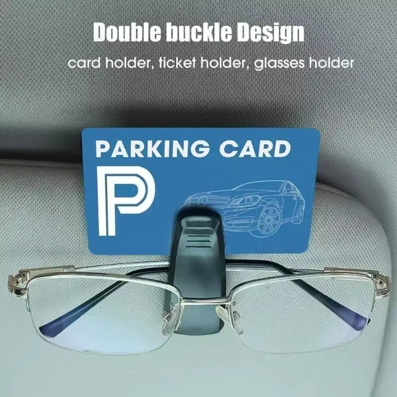 2PCS Universal Car Auto Sun Visor Glasses Box Sunglasses Clip Card Ticket Holder Fastener Pen Case Eyeglasses Clips Accessories