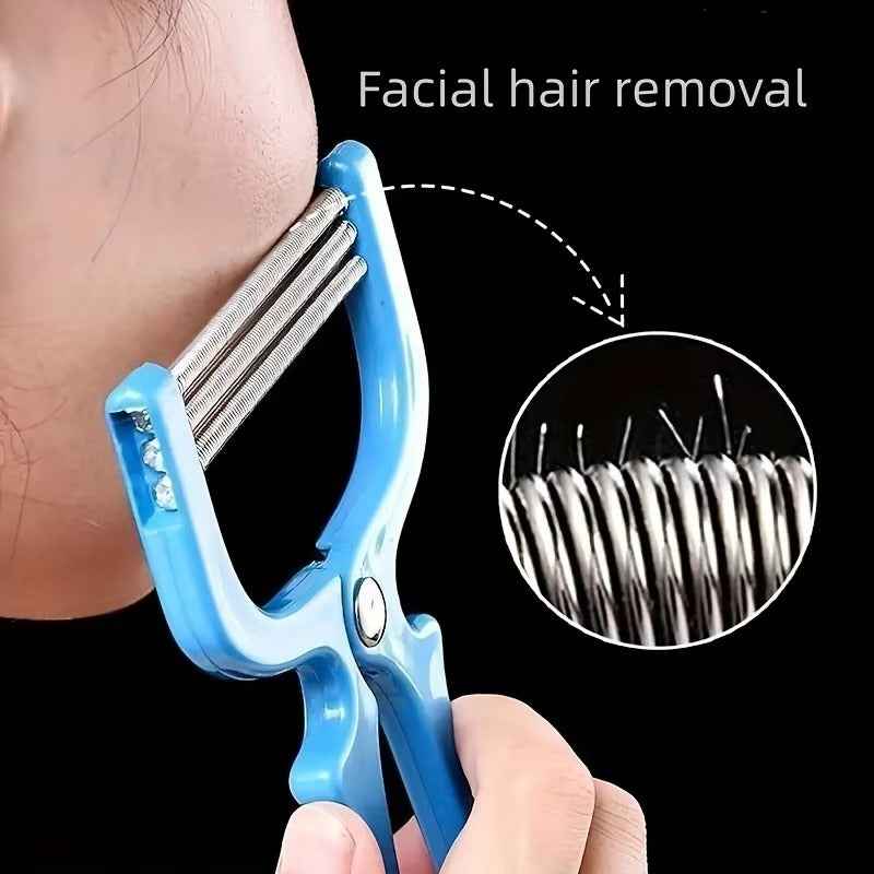 Epilator being used on the upper lip