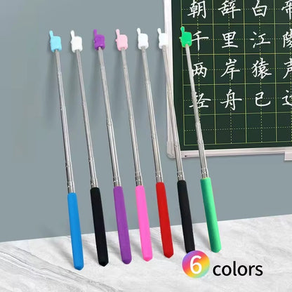 1PC Stainless Steel Pointer Finger Student Reading Stick black