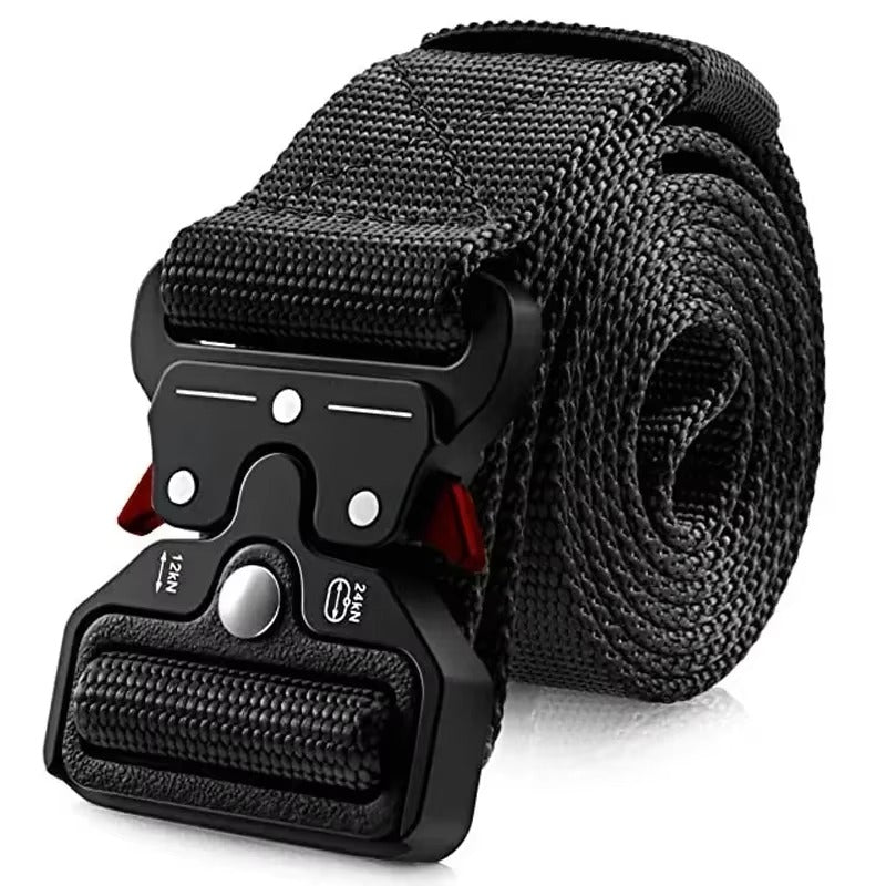 Genuine Tactical Belt Quick Release Outdoor Military Belt Soft Real Nylon Sports Accessories Men And Women Black Belt Belt Length:120cm