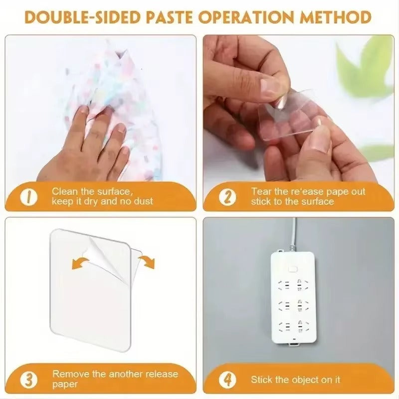 50pcs Heavy-Duty Nano Tape - Strong Double-Sided Adhesive, No Residue, Transparent & Removable for All Surfaces, Home, Car, DIY,