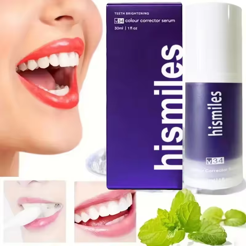 Purple Whitening Toothpaste Deep Cleaning Stain Removal Dentifrice Freshing Breath Oral Care Essentials for Home Daily Life 30ml