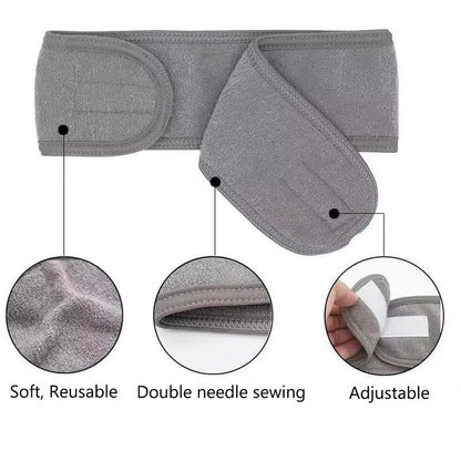 Hot Sale Soft Toweling Headbands for Face Washing Bath Makeup Hair Band for Women Adjustable SPA Headband Cosmetic Headband