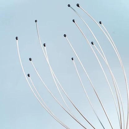 1PC Yellow Octopus Head Massager Stainless Steel Engraved Head Relaxer Brain Massage Claw Scalp Scratcher Itch Reliever Random Color