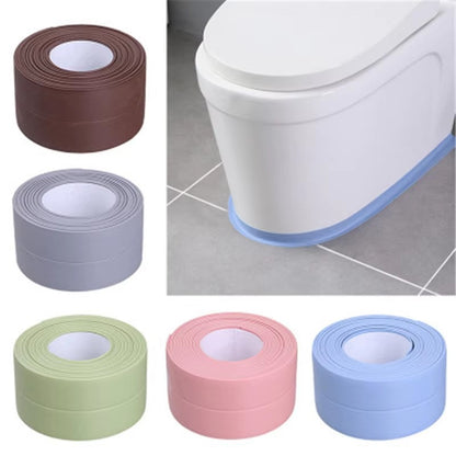1pc Bathroom Waterproof Wall Stickers Sealing Tapes PVC Adhesive Sealing Strips Sink Edge Tape Kitchen Bathroom Accessories white 3M-2CM