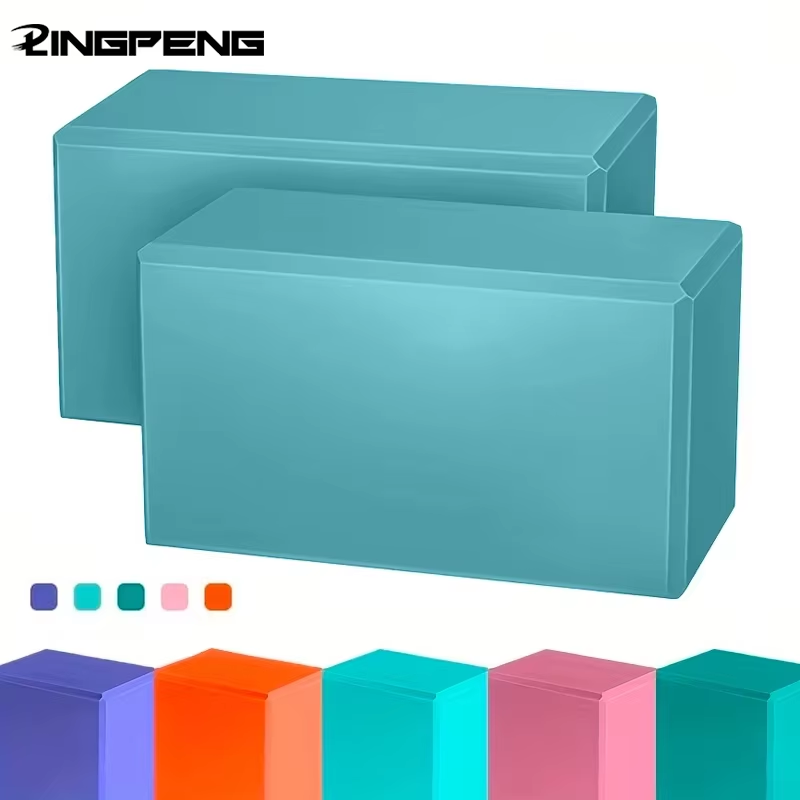 2pc High Density Yoga Foam Blocks Non-slip Solid Color Yoga Balance Fitness Dance Supplies For Yoga Pilates And Meditation Dark Green-2pcs