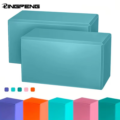 2pc High Density Yoga Foam Blocks Non-slip Solid Color Yoga Balance Fitness Dance Supplies For Yoga Pilates And Meditation Dark Green-2pcs