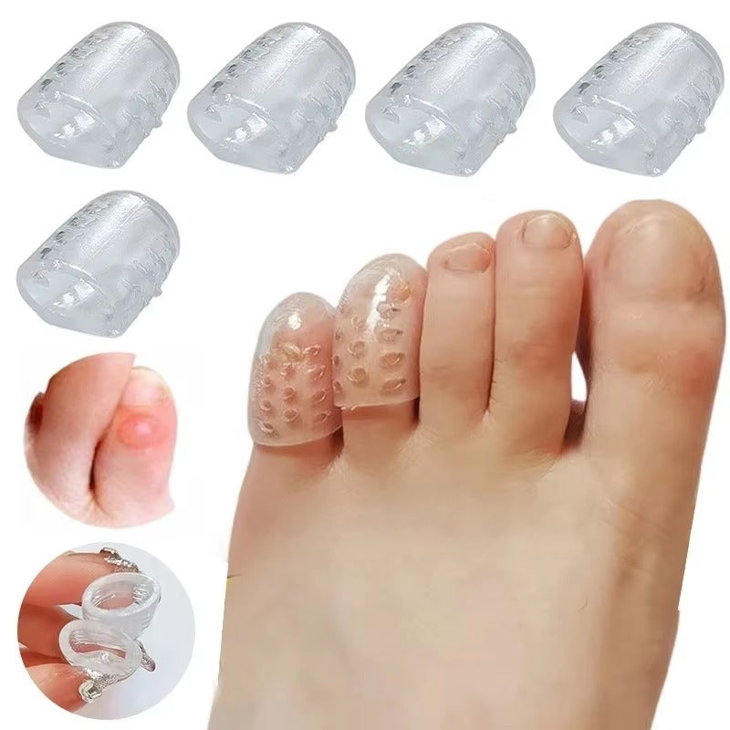 10Pcs Toe Covers Silicone Toe Caps Anti-Friction Breathable Toe Protector Prevents Blisters Toe Caps Cover Protectors Foot Care