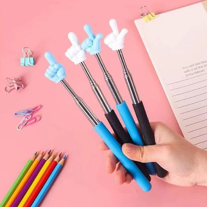 1PC Stainless Steel Pointer Finger Student Reading Stick black