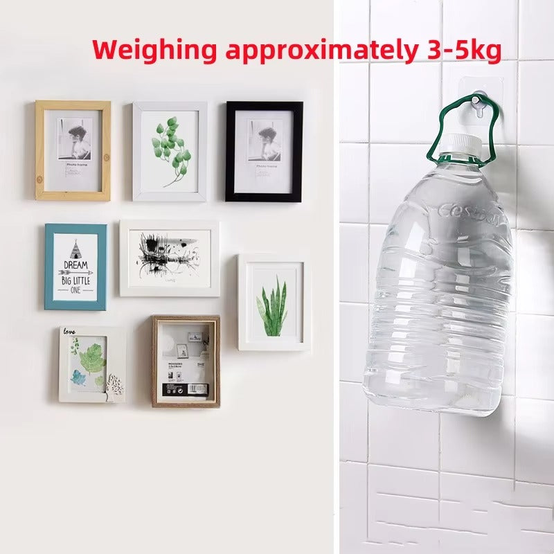 Self-Adhesive Hook Strong Adhesive Picture Frame Nails Hooks Transparent Seamless Wall Hangers Hanging Clock Wall Sticker Holder 10pcs&nbsp;