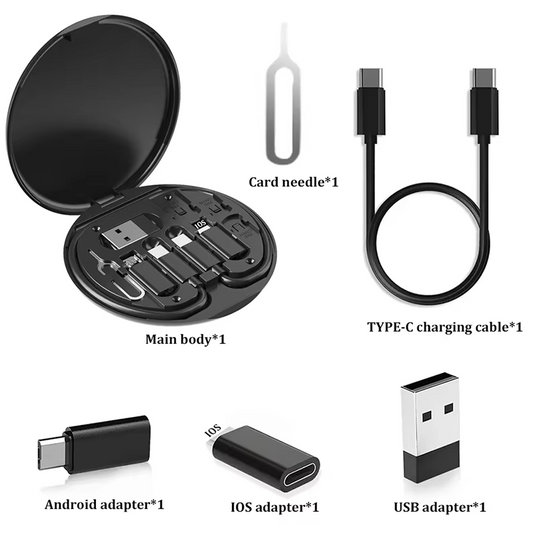 Multi USB Type C to C 60W Charging Adapter Cable Kit USB C to Lighting Conversion Set USB A & Type C to Micro/Type C/Lighting