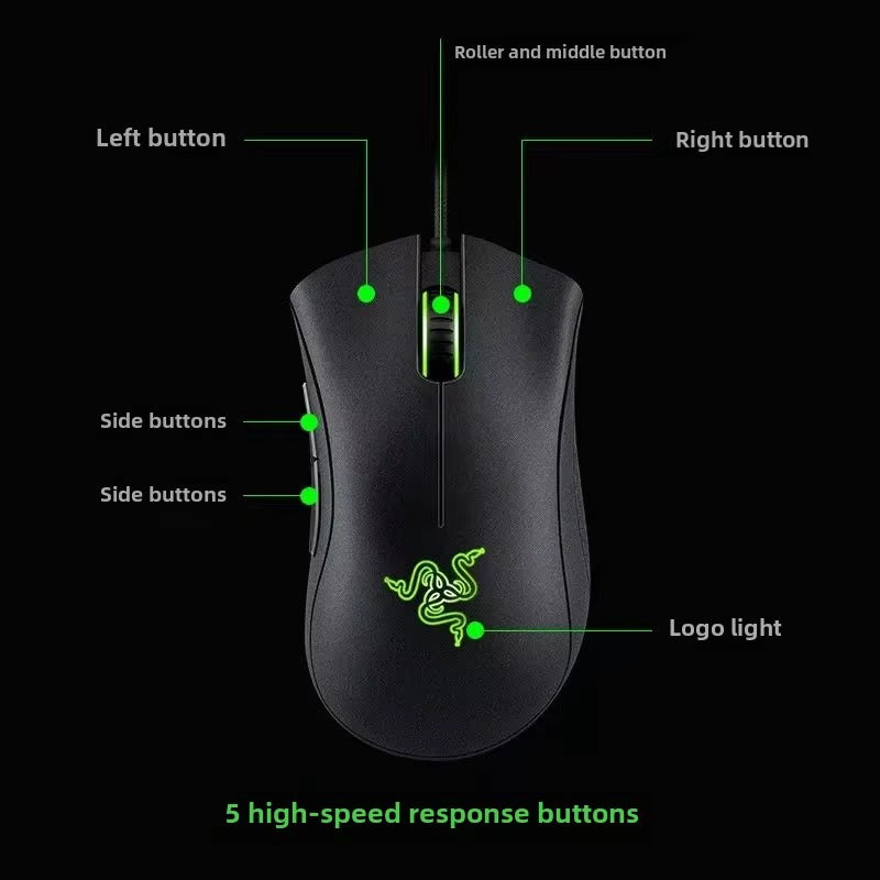Razer Deathadder Viper Standard Edition 6400 Wired Gaming mouse New esports LOL