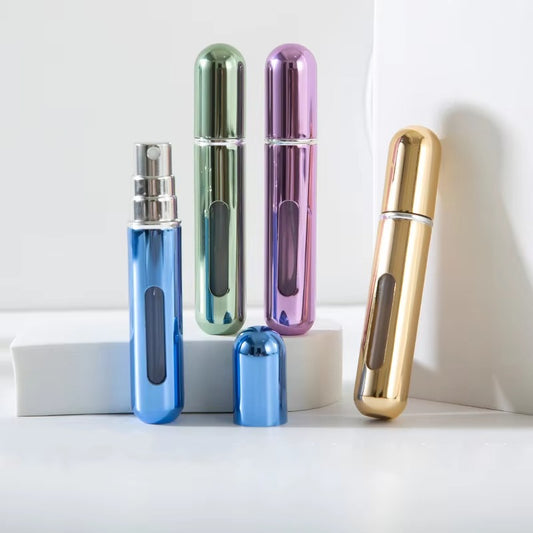 Random 1pc 5ml8 Mini Portable Bottom-Filling Pump Perfume Bottle Sample Perfume Refillable Spray Bottle Empty Cosmetic