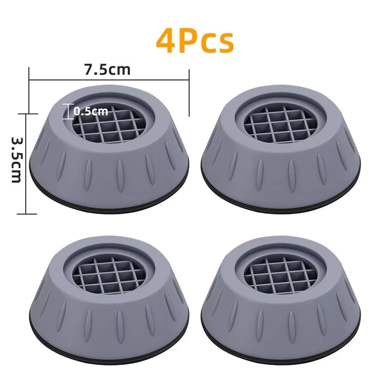 4pcs Anti Vibration Feet Pads Rubber Legs Slipstop Silent Skid Raiser Mat For Washing Machine Support Dampers Stand Accessor
