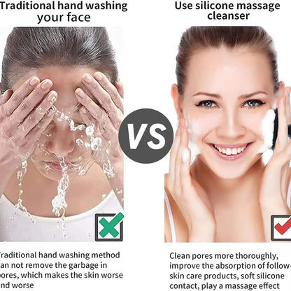 Silicone Face Scrubber for Men and Women Facial Cleansing Brush Silicone Face Wash Brush Manual Cleansing Skin Care Face Brushes