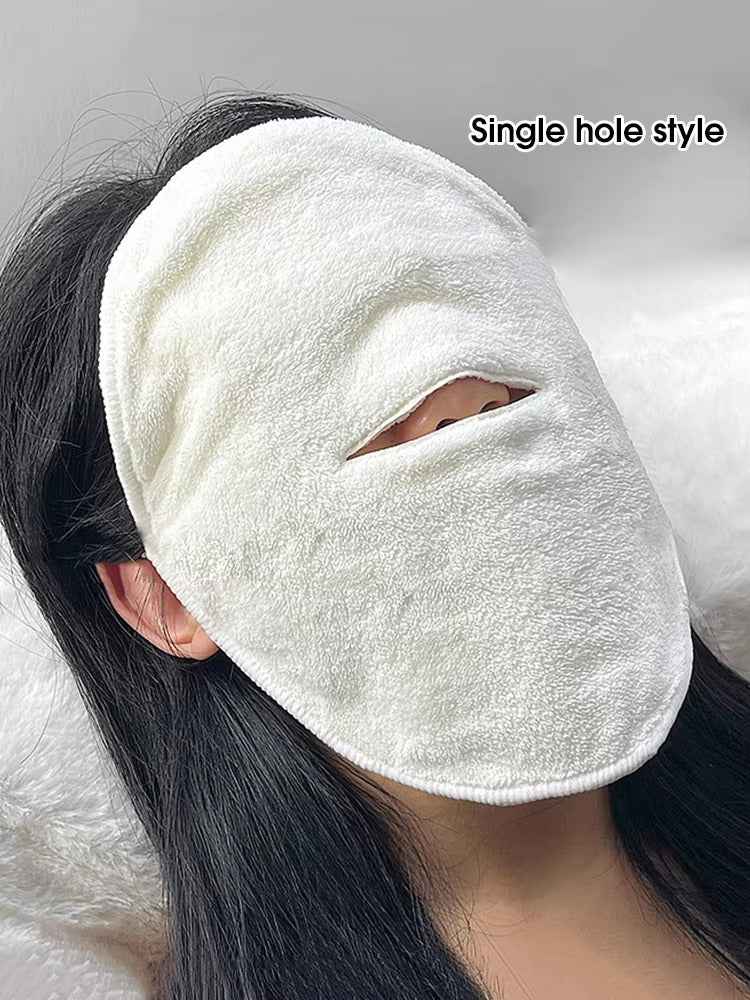 Hot and cold compress facial cloth for steam and ice therapy