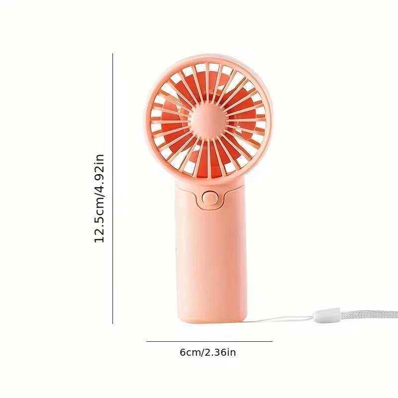Lightweight Handheld Fan Battery Operated Mini Portable Fan for Office Outdoor Travel Camping Small Fan Pink