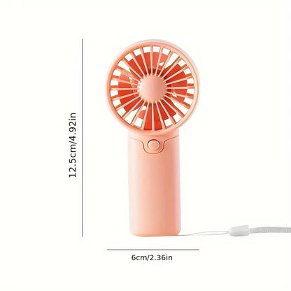 Lightweight Handheld Fan Battery Operated Mini Portable Fan for Office Outdoor Travel Camping Small Fan Pink