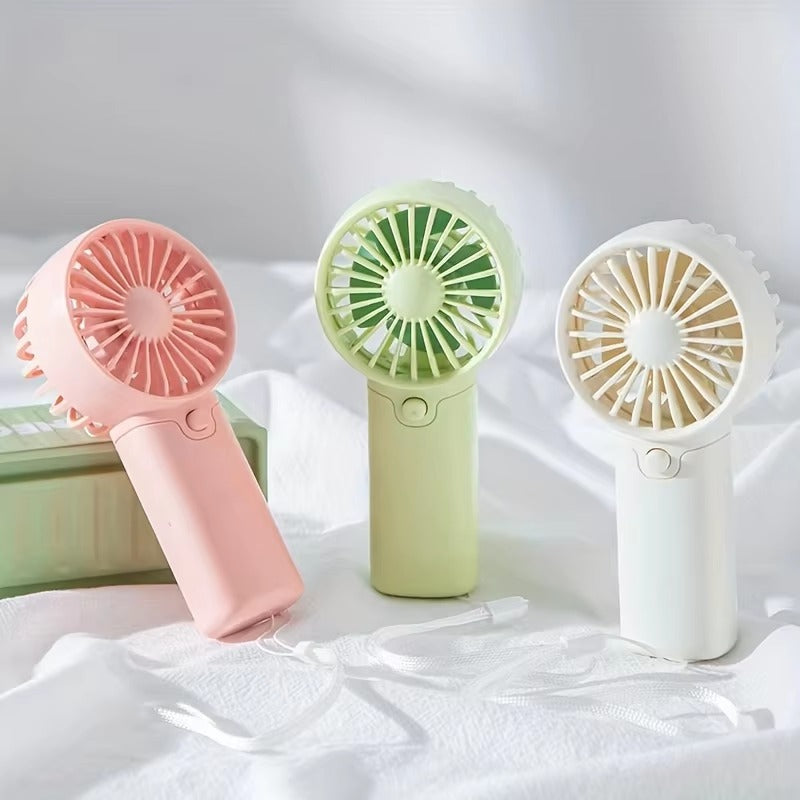 Lightweight Handheld Fan Battery Operated Mini Portable Fan for Office Outdoor Travel Camping Small Fan Pink
