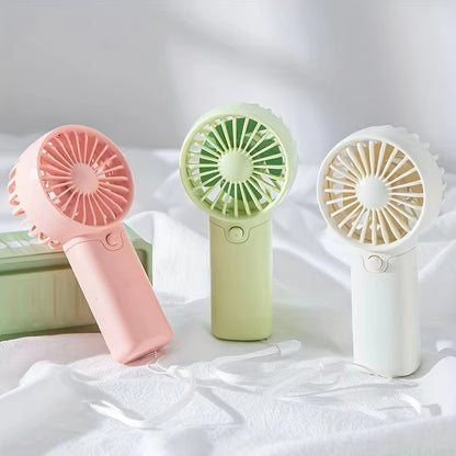 Lightweight Handheld Fan Battery Operated Mini Portable Fan for Office Outdoor Travel Camping Small Fan Pink