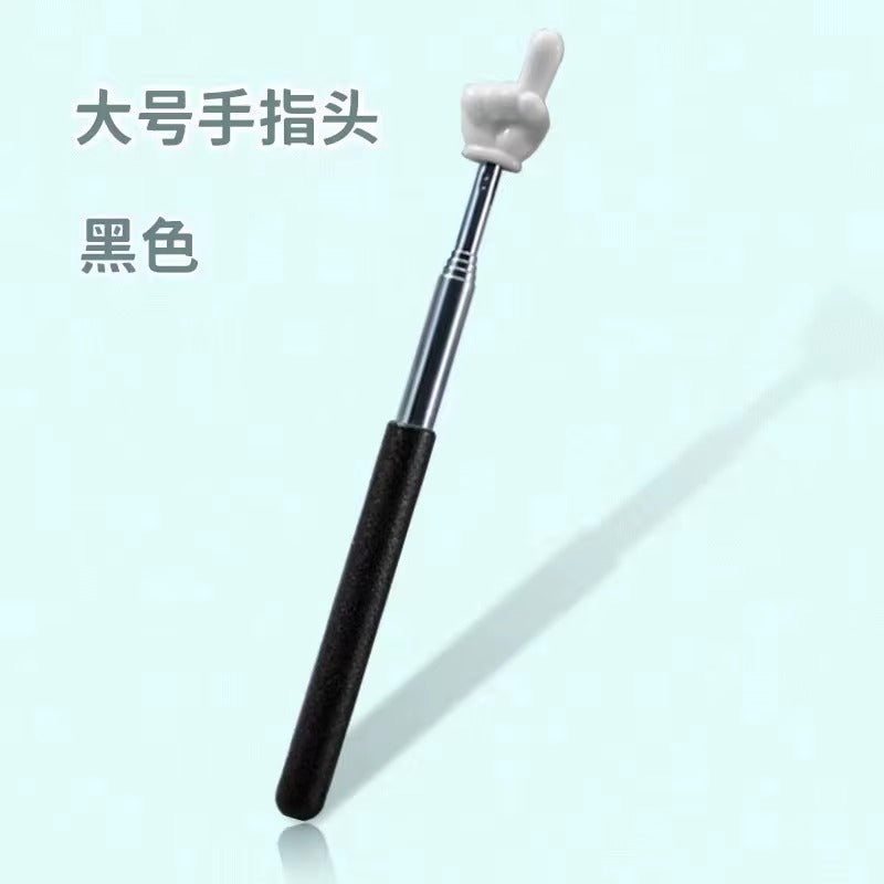 1PC Stainless Steel Pointer Finger Student Reading Stick black