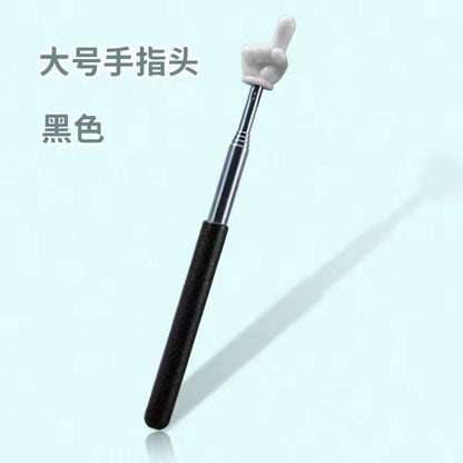 1PC Stainless Steel Pointer Finger Student Reading Stick black