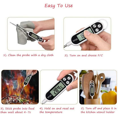 Food Thermometer TP300 Digital Kitchen Thermometer For Meat Cooking Food Probe BBQ Electronic Oven Kitchen Tools