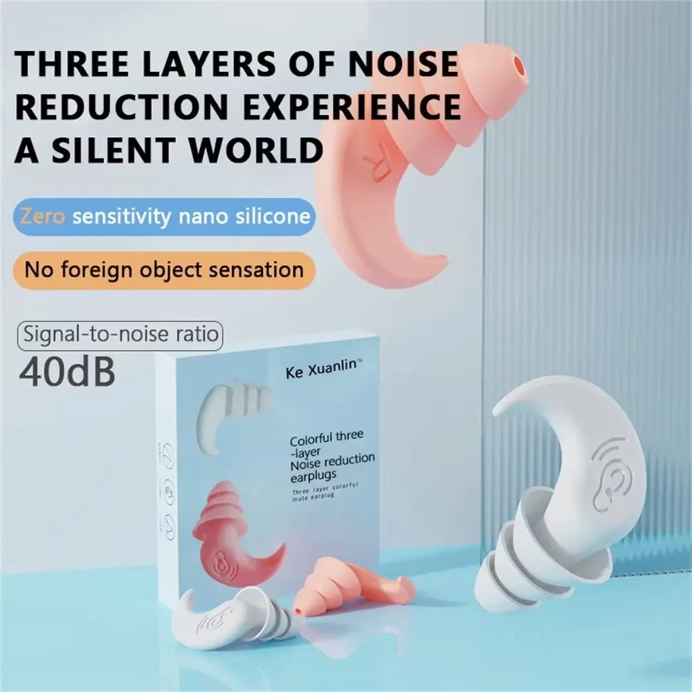 Anti Noise Silicone Earplugs Waterproof Swimming Ear Plugs For Sleeping Diving Surf Soft Comfort Natation Swimming Ear Protector Color: white&green