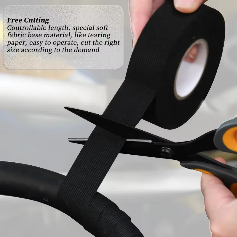 5PCS Electrical Insulating Tape Heat Resistant Harness Tape 9/15/50MM Car Cable Harness Wiring Loom Protection Waterproof Tape