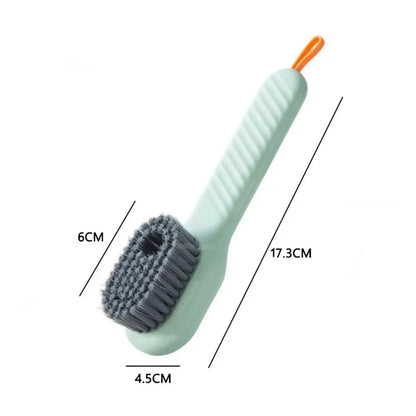1Pcs Multifunction Cleaning Shoe Brush Soft Automatic Liquid Shoe Brush Long Handle Clothes Soap Brush with Hook Clean Tool