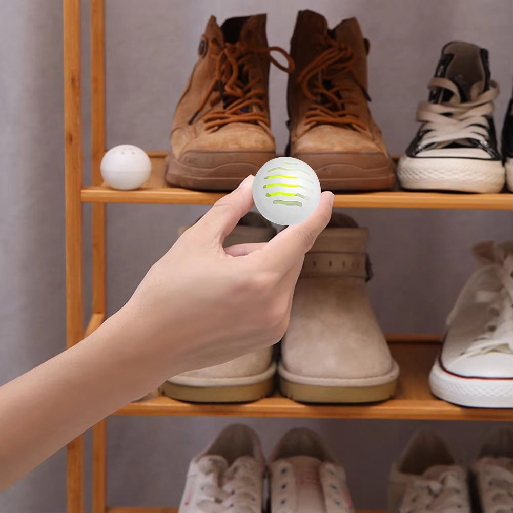 6pcs Deodorant Balls For Shoes Jasmine Scent Fresheners Footwear Shoe Closet Toilet Deodorization Long-lasting Aromatic