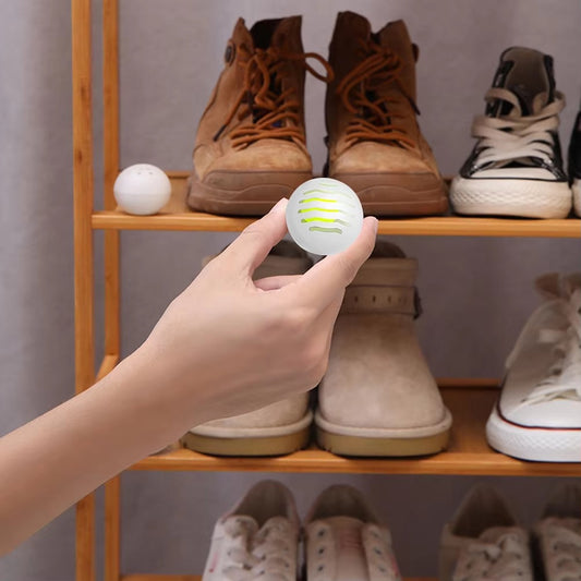 6pcs Deodorant Balls For Shoes Jasmine Scent Fresheners Footwear Shoe Closet Toilet Deodorization Long-lasting Aromatic