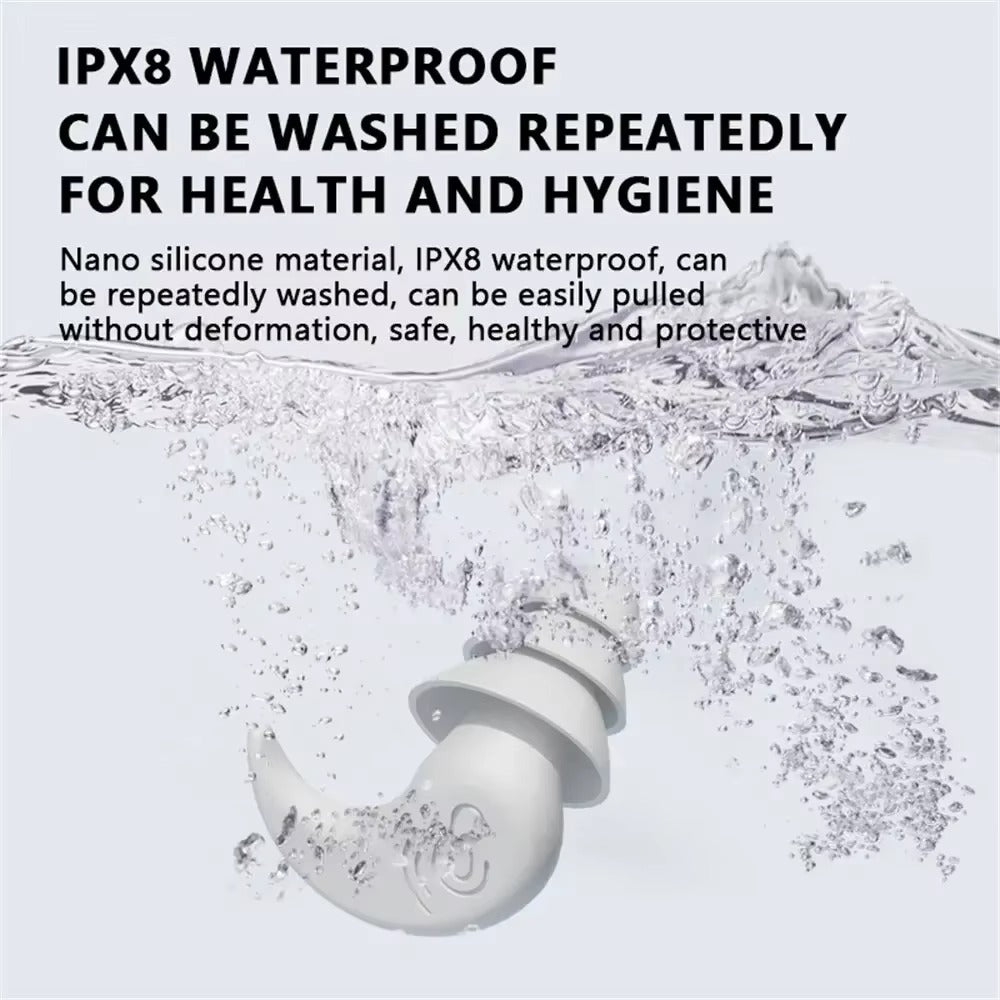 Anti Noise Silicone Earplugs Waterproof Swimming Ear Plugs For Sleeping Diving Surf Soft Comfort Natation Swimming Ear Protector Color: white&green