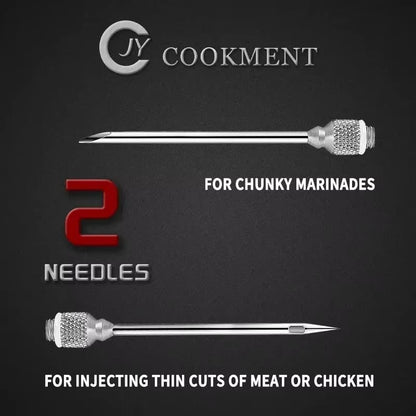 Meat Injector Syringe Marinade Flavor Injector with 3 Marinade Injector Needles for BBQ Grill Turkey Injector Kit Kitchen Tools
