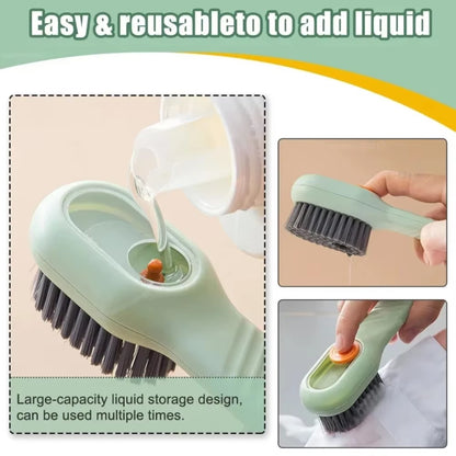 1Pcs Multifunction Cleaning Shoe Brush Soft Automatic Liquid Shoe Brush Long Handle Clothes Soap Brush with Hook Clean Tool