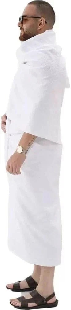 Ihram Clothing for Men Hajj & Umrah White Towel Set, Islamic Gift